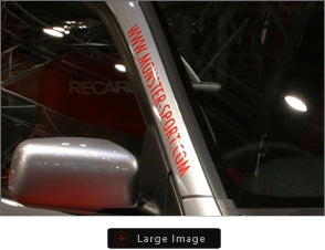 MONSTER SPORT MS DOT COM STICKER CLEAR X RED FOR  ZZZB45