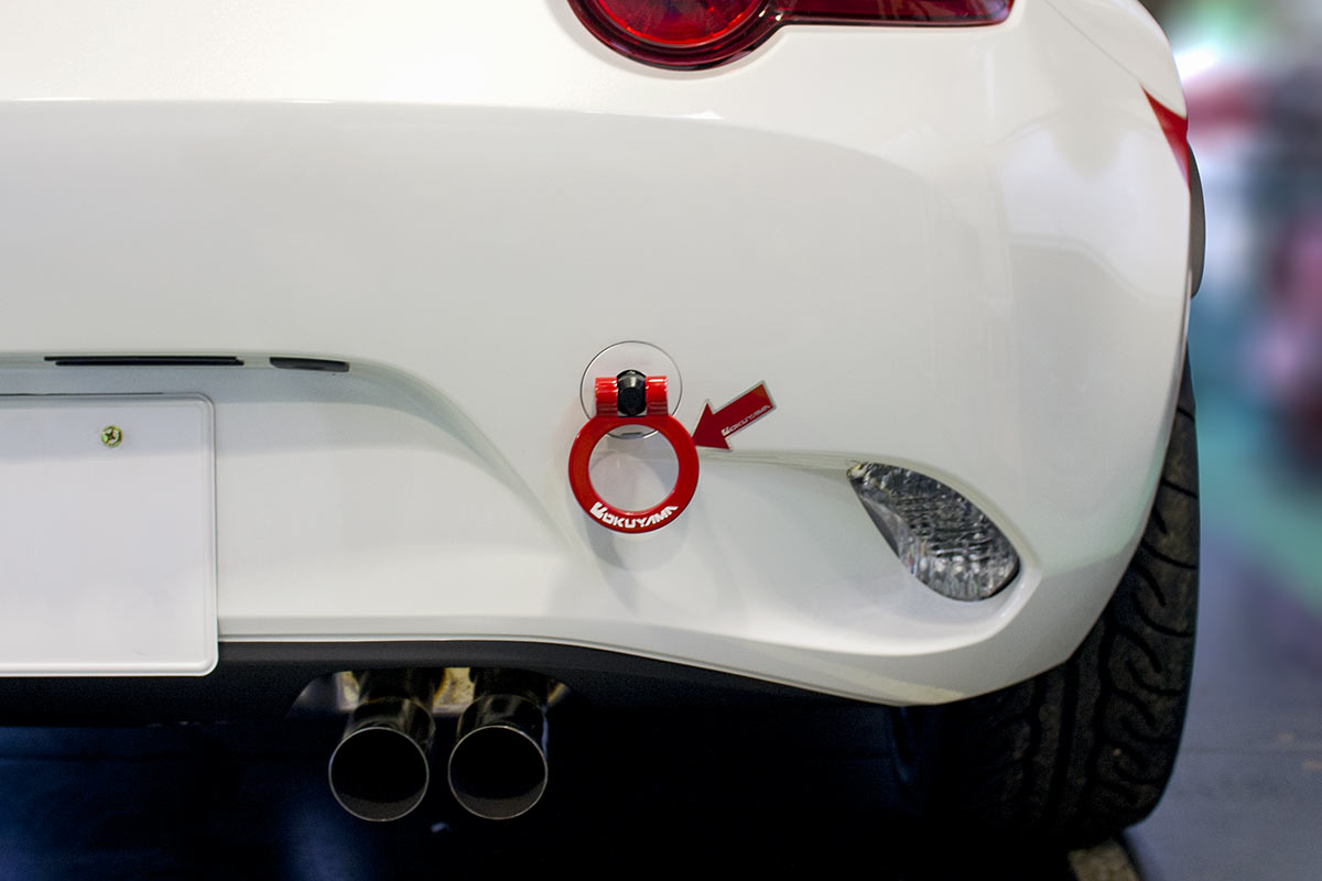 OKUYAMA FLIP-UP TOWING HOOK REAR SILVER For MAZDA ROADSTER ND5RC 301-101-2