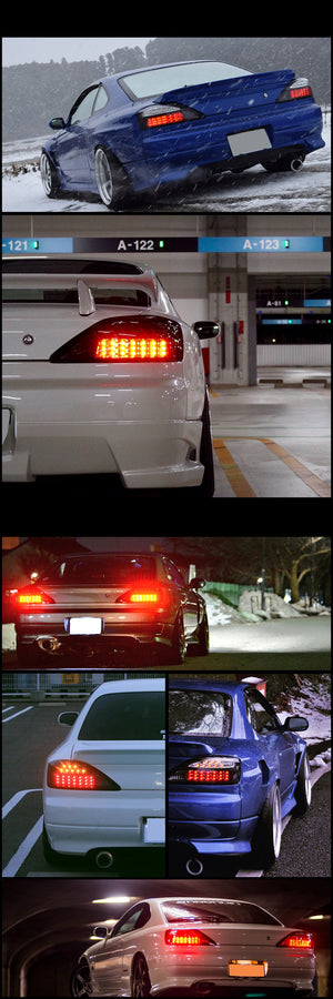 78 WORKS LED TAIL LAMP VER 2 SMOKE FOR NISSAN SILVIA S15 S187-SMOKE