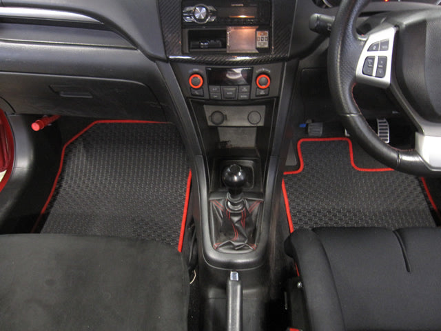 R'S RACING SERVICE RACING FLOOR MAT RUBBER TYPE RED ZC33S ZC33S 1 CAR SET FOR SUZUKI SWIFT SPORTS ZC33S ZC13S ZC33S ZC13S AP-115R33-MT