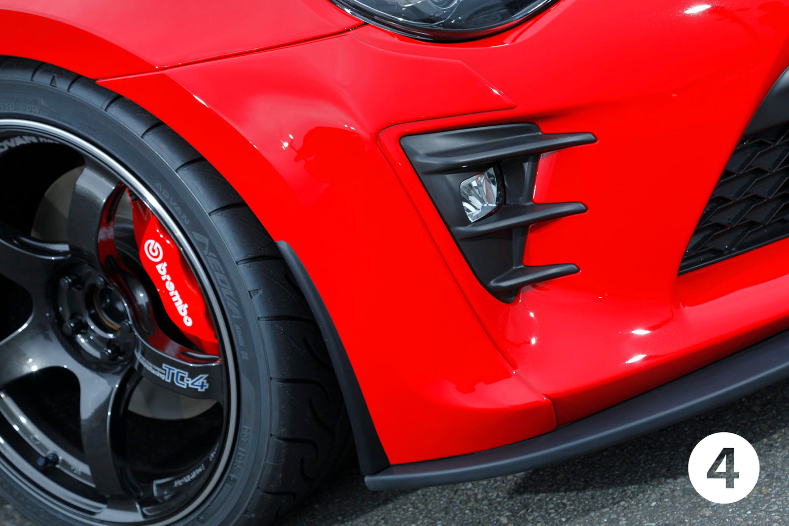 MAX ORIDO FRONT BUMPER SIDE GARNISH UNPAINTED  For TOYOTA FT86 ZN6 FA20 AKE-020-000