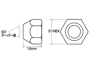 YOKOHAMA WHEEL NUT M12X1.05P WHEEL NUT ZINC PLATING 4PCS FOR  Z2167