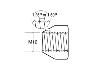 YOKOHAMA WHEEL NUT M12X1.05P WHEEL NUT ZINC PLATING 4PCS FOR  Z2167