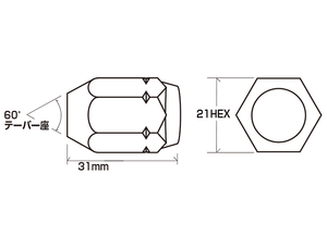 YOKOHAMA ALMEX-NUT M12×1.50P CR WHEEL NUT CHROME 16PCS FOR  Z8326