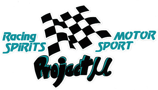 PROJECT MU FLAG STICKER GREEN x BLACK 108 x 200 FOR  SBF-03