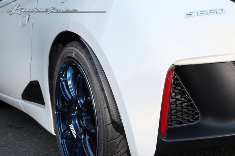 KANSAI SERVICE CARBON REAR FENDER EXTENSION FOR HONDA S660 JW5 KAH024