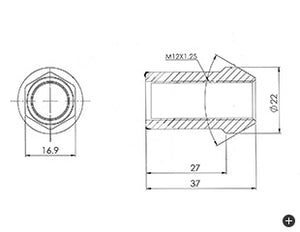 R'S RACING SERVICE RACING WHEEL NUTS 20PCS FOR SUZUKI SWIFT SPORTS ZC33S ZC32S ZC31S AP-300