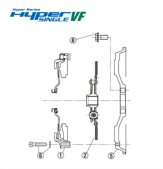 EXEDY HYPER SINGLE VF DISC ASSY  For MAZDA RX-7 RX-8 FC3S SE3P DH36D