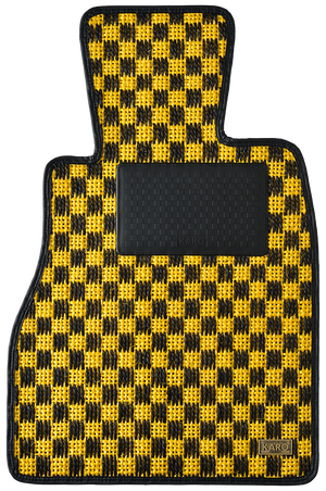 KARO SISAL YELLOW BLACK FLOOR MATS FOR HONDA CIVIC FC1 FK7 AT SISAL-4029-YELLOW-BLACK