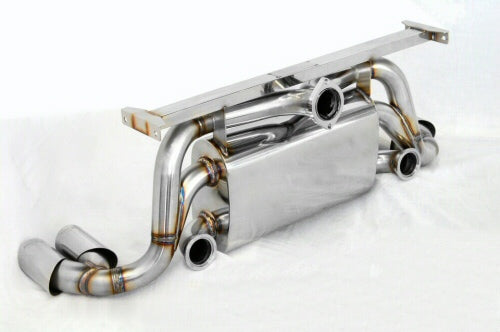 KREISSIEG F1 SOUND VALVETRONIC EXHAUST SYSTEM SUPER HOWLING VER. STAINLESS STEEL BILLET FLOATING CURL TAIL SANDBLAST KSG LOGO MARK FOR FERRARI F355 M2.7 F355-12-STAINLESSBILLET