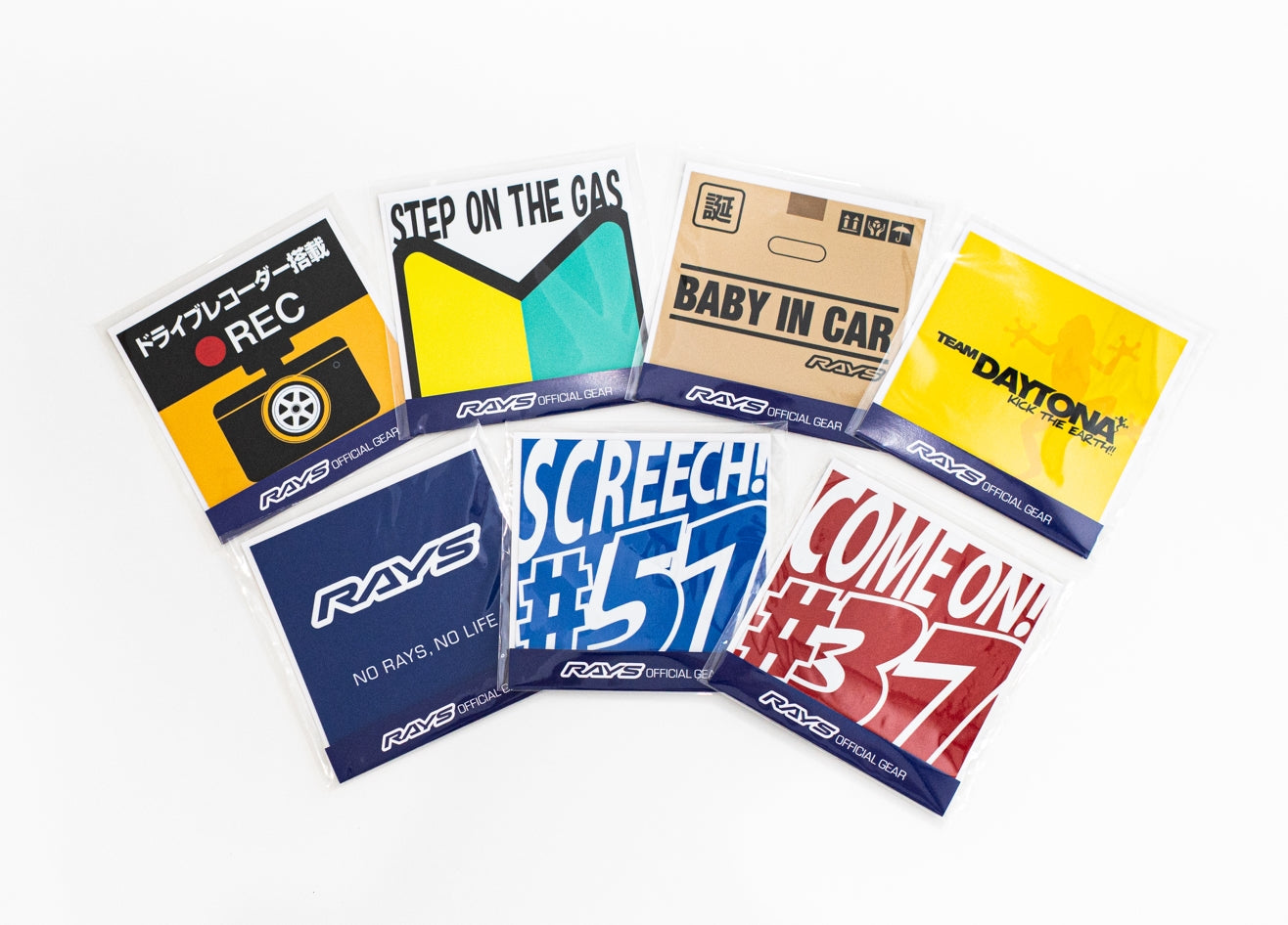 RAYS OFFICIAL GEAR STICKER 2023MODEL STEP ON THE GAS NO35 100X100MM 7404-STICKER-2023-NO35