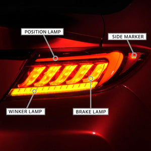 VALENTI JEWEL LED TAIL LAMP ULTRA RED LENS GLOSS BLACK FOR TOYOTA GR8 ZN8 SUBARU BRZ ZD8 TT86GRZU-RG-1