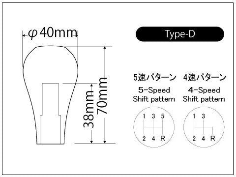LAILE BEATRUSH JURACON GEAR KNOB TYPE D 5 16 18UNC 4S BLACK For ROVER MINI XN12 A90516B-D