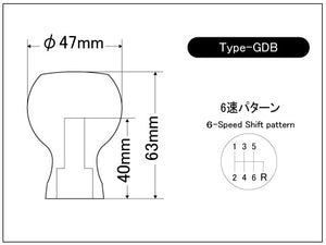 LAILE BEATRUSH JURACON GEAR KNOB TYPE GD M12x1 25P WHITE For IMPREZA VAB GVB GRB GDB AA91212W-GD