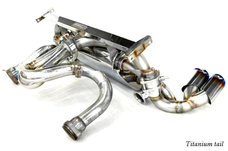 KREISSIEG F1 SOUND VALVETRONIC EXHAUST SYSTEM ULTIMATE VER. TITANIUM FLOATING CURL TAIL SANDBLAST KSG LOGO MARK FOR FERRARI F355 M5.2 F355-15-TITANIUM-M52