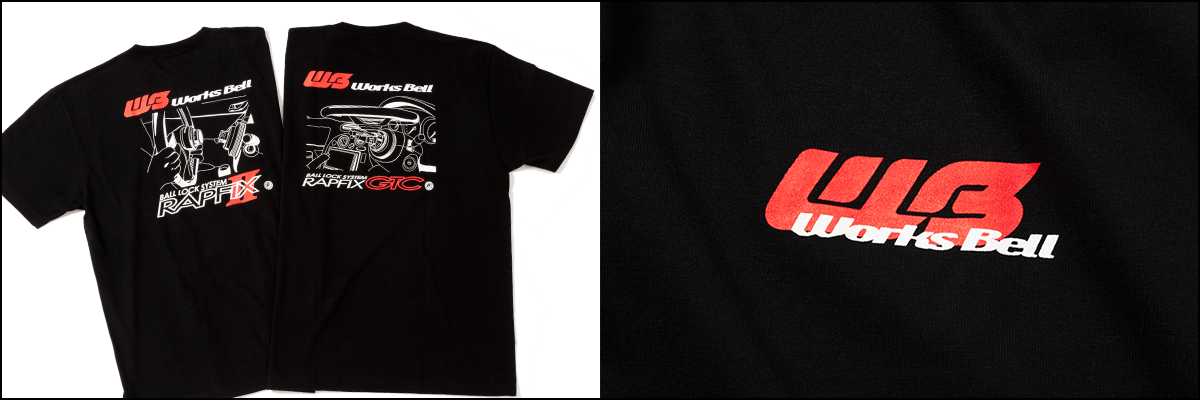 WORKS BELL T-SHIRT RAPFIX GTC BLACK S WB-00042