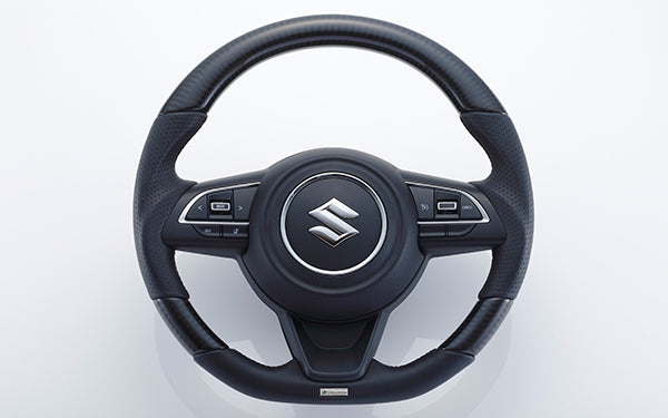 GREDDY STEERING BLACK CARBON BLACK STITCH FOR SUZUKI SWIFT ZC33S ZC13S ZC43S ZC53S ZD53S ZC83S ZD83S 16690005